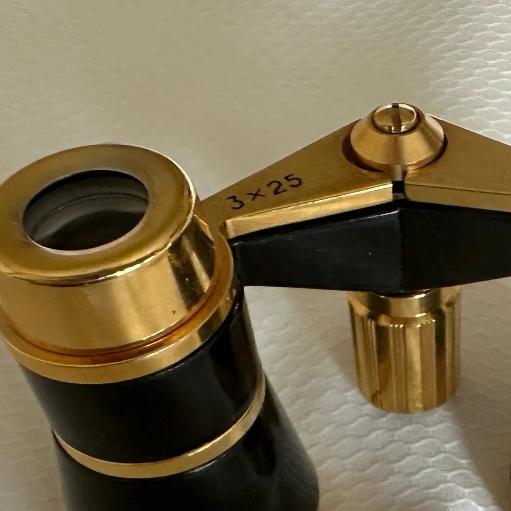 Selsi 3x25 black and brass opera glasses